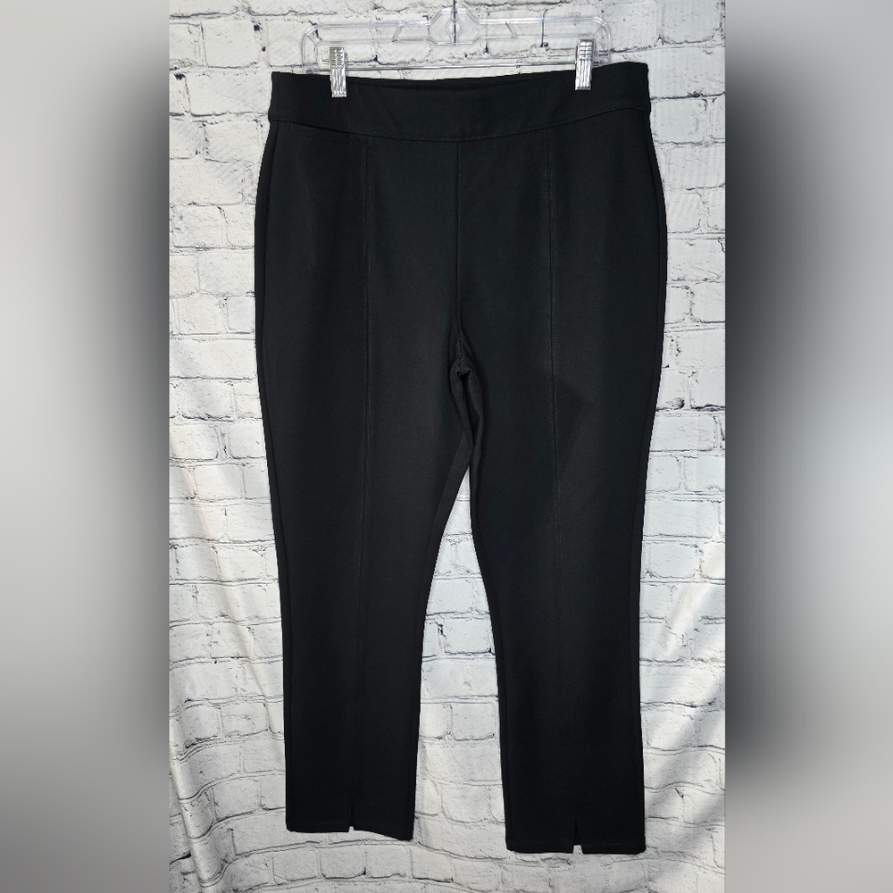 Soft Surroundings Soft Essential Ponte Pull‎ On Career Cropped Pants Size Large